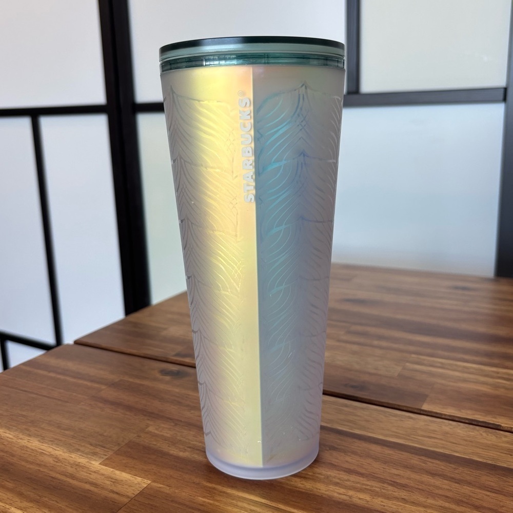 Starbucks Spring 2001 50th Anniversary Frosted Sirens Tail 24 oz Tumbler